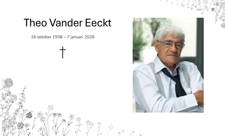 Rouwprentje van Theo Vander Eeckt