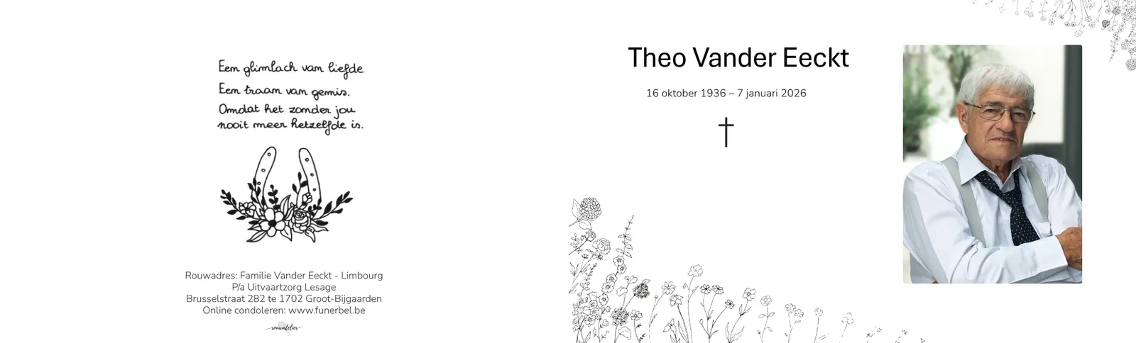 Rouwprentje van Theo Vander Eeckt (1/1)